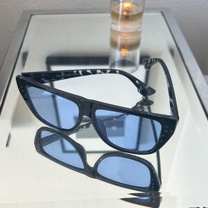 Black Frame Blue Lens Men’s Sunglasses